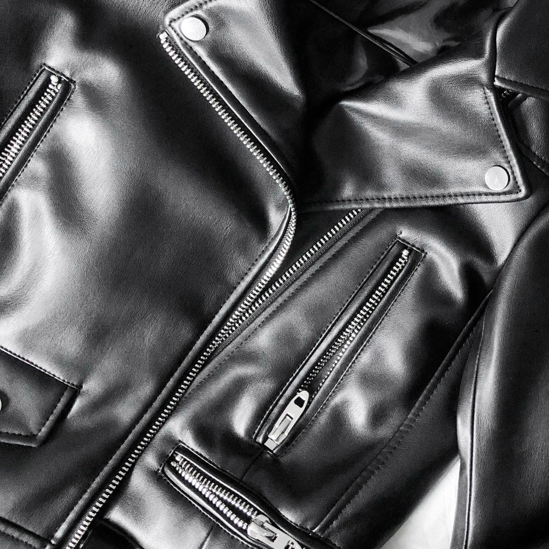 Monogram Printed Leather Biker Jacket - Ready to Wear