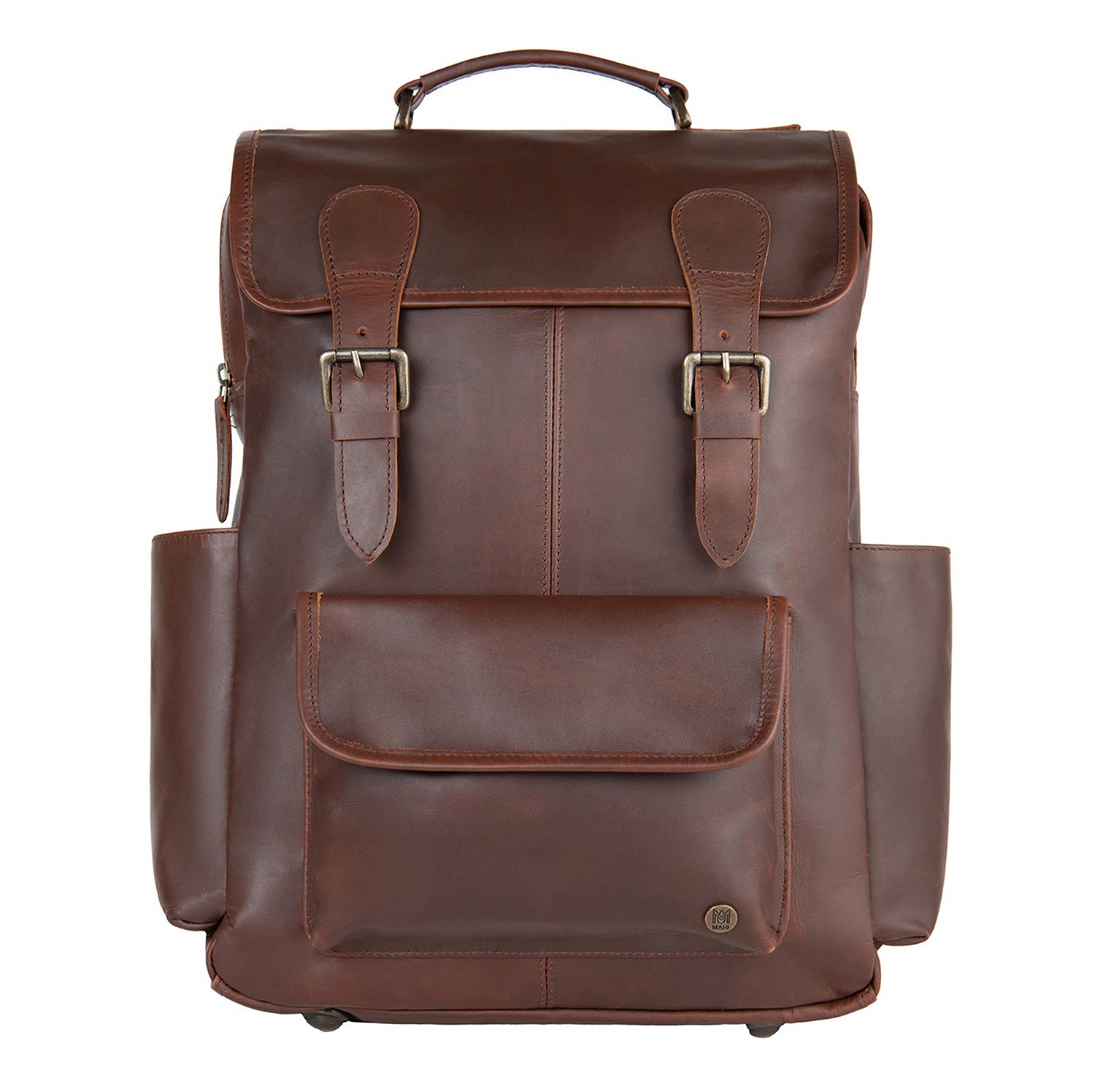 backpack designed for carry on luggage leather Leather Backpack For Men | 16" Laptop Backpack | Brown Leather College Backpack