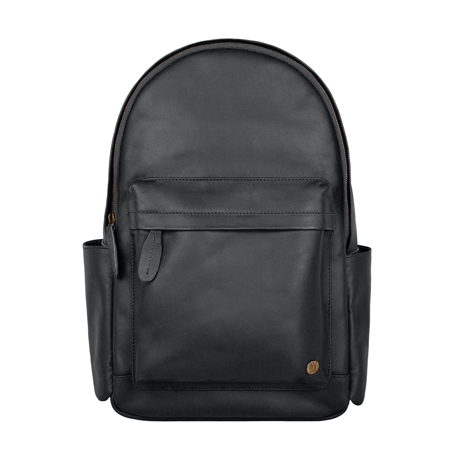 Company Logo Branded Leather Backpack