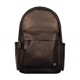 Laser Personalized Mahogany Leather Backpack