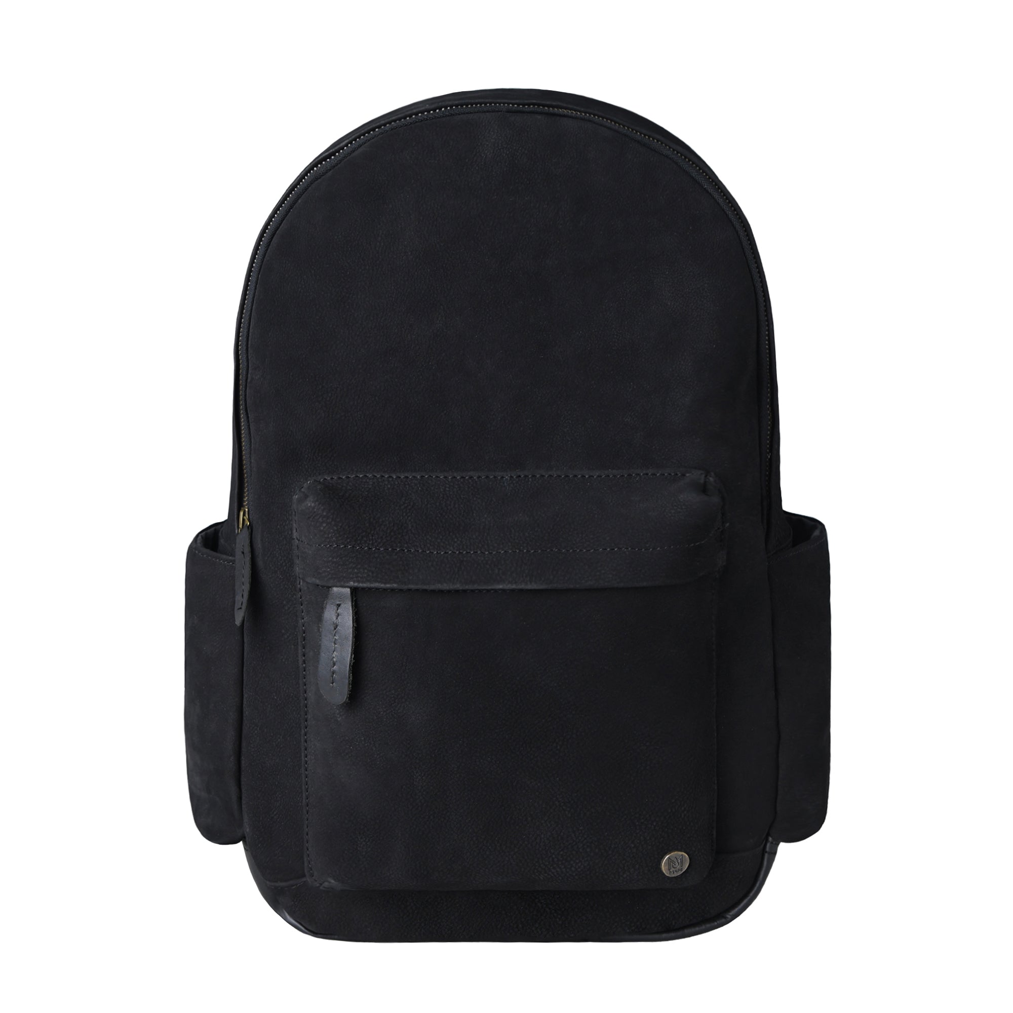 black backpack with leather straps Black, Vermont Wax Pull Up Leather All the materials used (Italian leather Leather Backpack For Men |