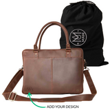 Company Branded Leather Satchel