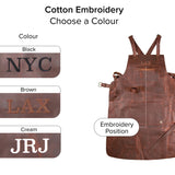 Cross Back Leather Apron