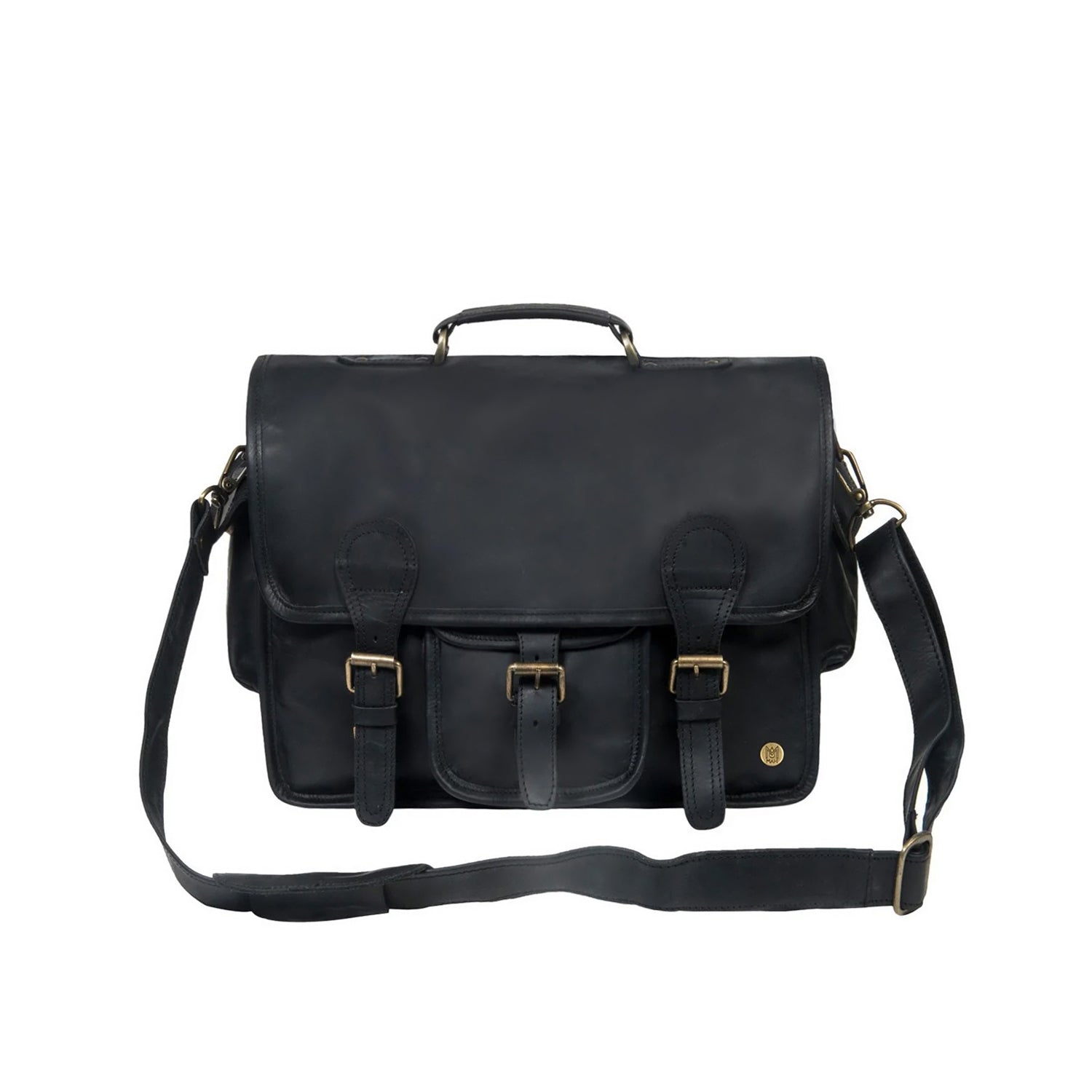 Black Leather Satchel | 15