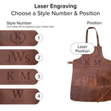 Long Multi-Pocket Leather Apron