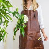 Multi-Pocket Leather Apron
