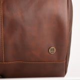 Laser Personalized Leather Duffle Bag