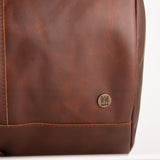 Laser Personalized Leather Duffle Bag