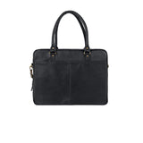 Laser Personalized Black Leather Laptop Bag