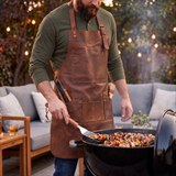 Multi-Pocket Leather Apron