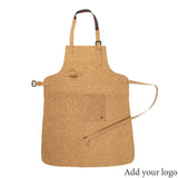 vegan branded leather apron (cork)