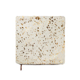 Cream & Copper Metallic Cowhide Cushion Cover