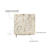 Cream & Copper Metallic Cowhide Cushion Cover