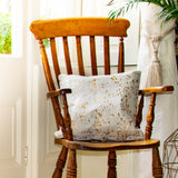 Cream & Copper Metallic Cowhide Cushion Cover