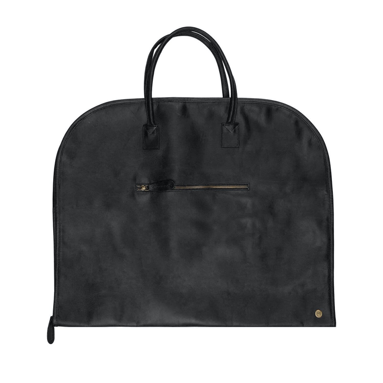 Black Leather Suit Carrier -Personalised Garment Bag for Professionals –  MAHI Leather