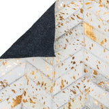 Cream & Copper Herringbone Rug