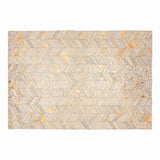 Cream & Copper Herringbone Rug