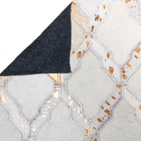 Cream & Copper Morroccan Style Geometric Rug