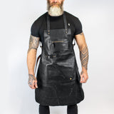 Cross Back Leather Apron