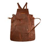 Cross Back Leather Apron