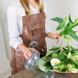 Cross Back Leather Apron