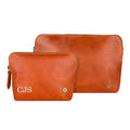 Branded Leather Wash & Cosmetics Bags