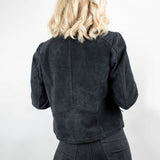 Ladies Suede Biker Jacket