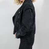 Ladies Suede Biker Jacket