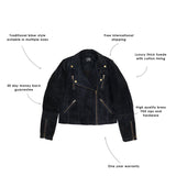 Ladies Suede Biker Jacket