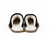 Men's Black Sheepskin Slippers