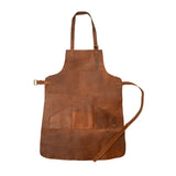 Long Multi-Pocket Leather Apron