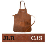 Long Multi-Pocket Leather Apron
