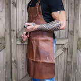 Multi-Pocket Leather Apron