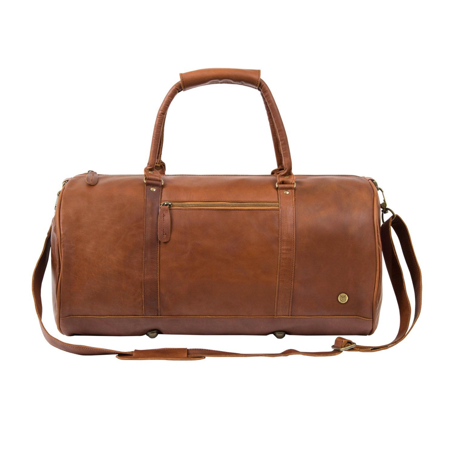 Leather Duffel Bag Full Grain Leather Travel Bag Weekender 