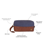 Navy Canvas Dopp Kitt