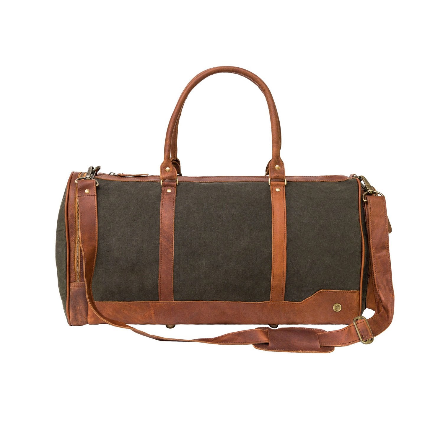 Personalised leather discount weekend bag mens