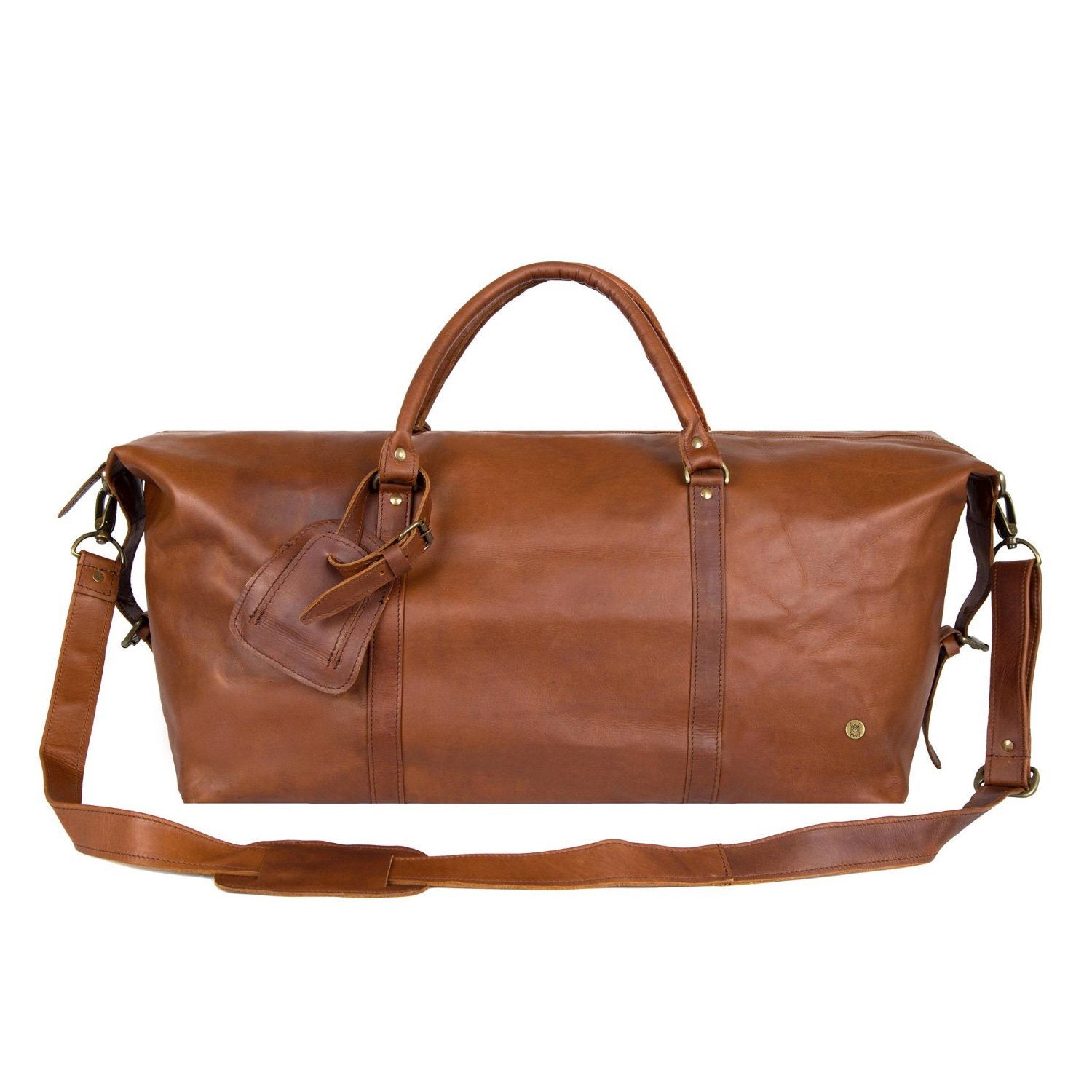 Personalised Brown Leather Suit Carrier  Full Grain Leather Garment Bag –  MAHI Leather