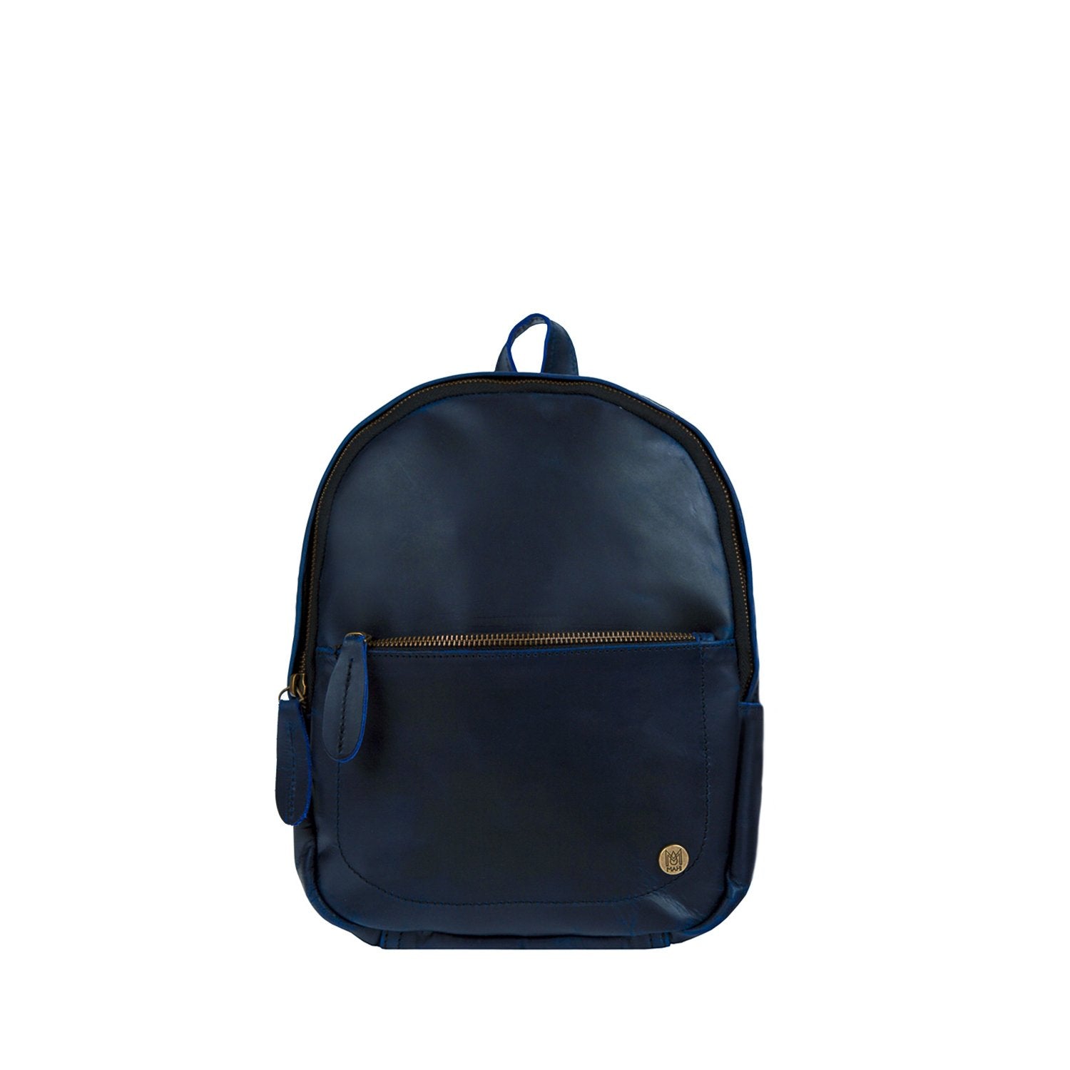 blue leather backpack mens Small Navy Blue Leather Backpack for women