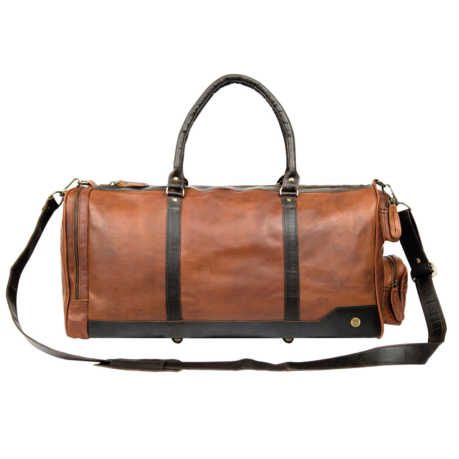 Camberwell 24hr Weekender Two Tone Leather (Dark Chocolate)