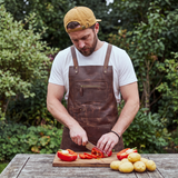 Cross Back Leather Apron