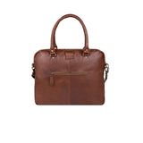 Branded Leather Satchel