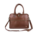 Branded Leather Satchel