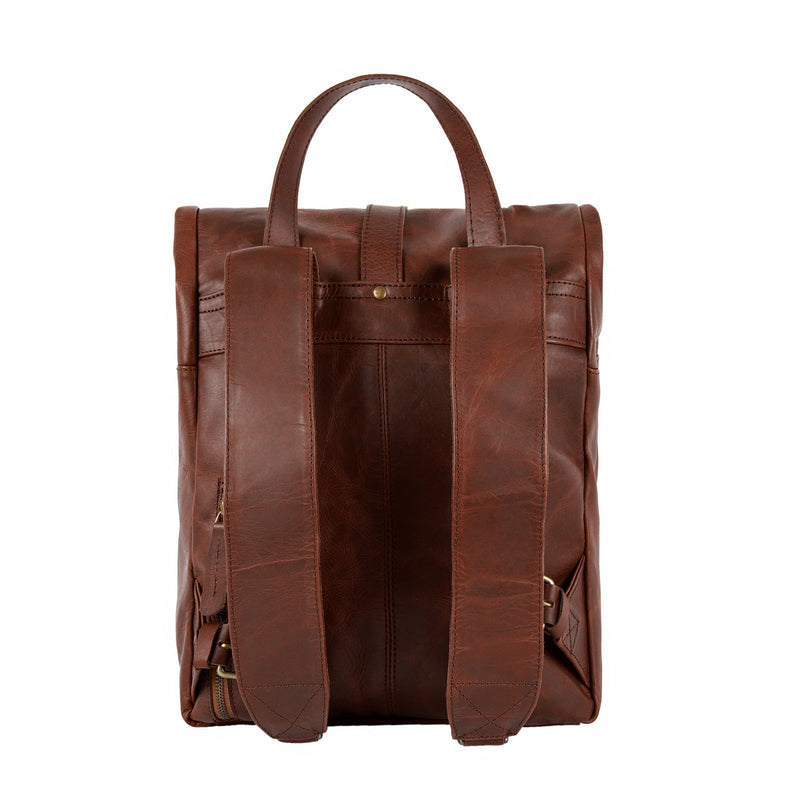 Leather Roll Top Backpack | 15