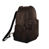 Laser Personalized Mahogany Leather Backpack