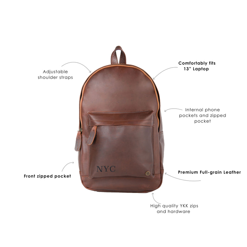 Leather Backpack For Men | Leather Backpack For Women | Brown Leather College Backpack Leather Backpack For Men | Leather Backpack For Women | Brown Leather College Backpack