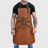 Personalized Tan Barbecue Apron