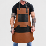 Multi-Pocket Leather Apron