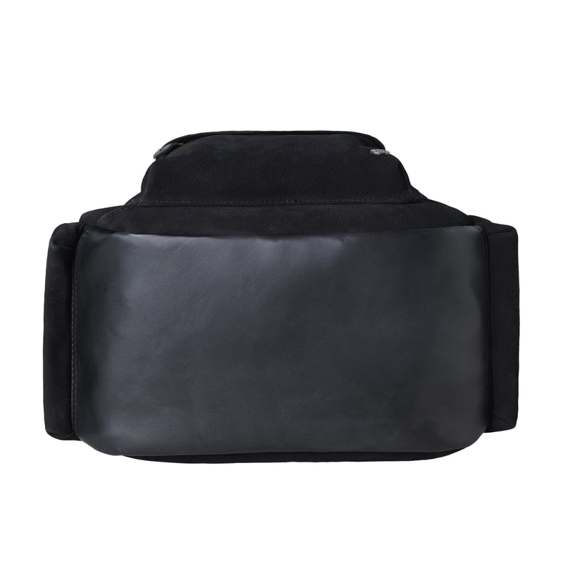 black backpack with leather bottom Boxy Matte Leatherette With front and side pockets for easy access to your essentials and adjustable straps for all Christian Louboutin Nostalgic Black Grained