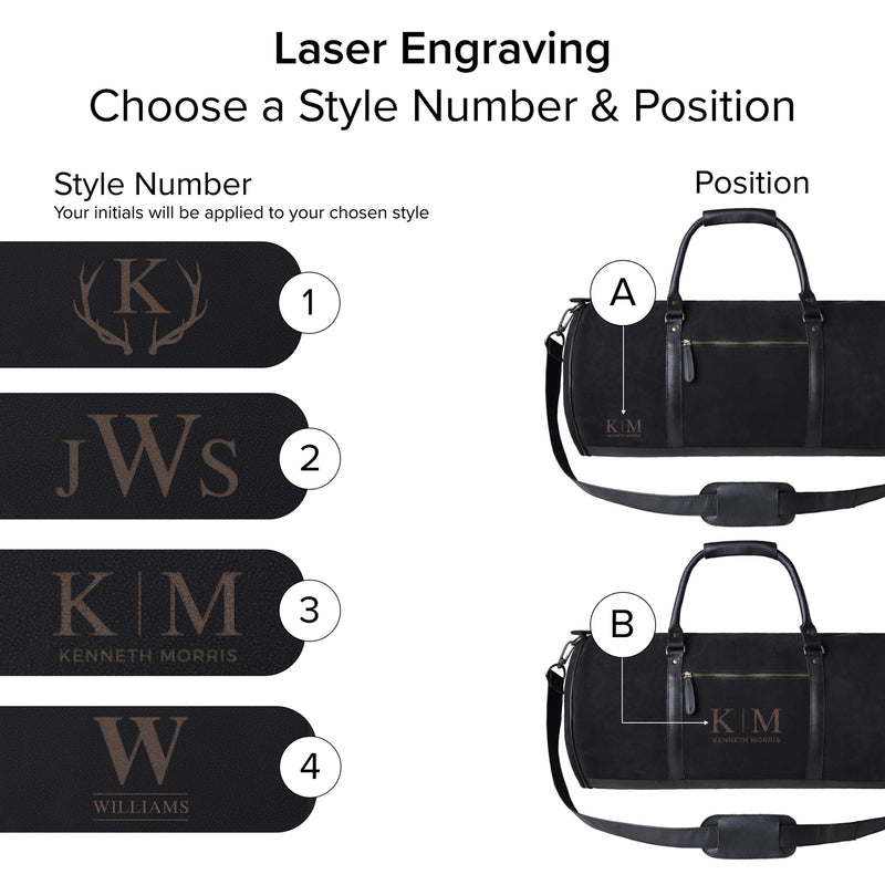 Leather Duffle Bag | Leather Weekender Bag | Leather Overnight Bag