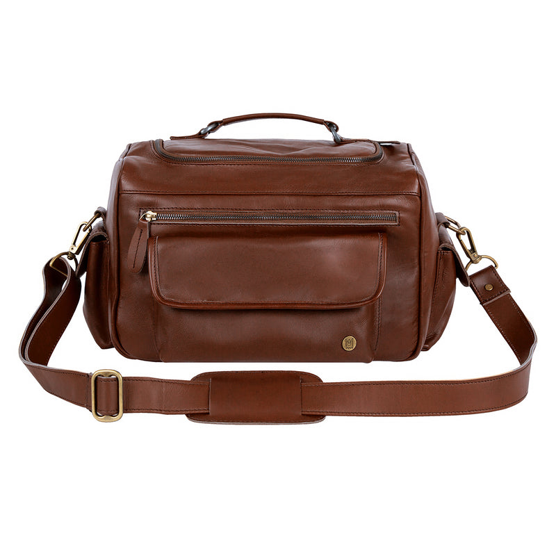 Brown Barber Bag | Brown Leather Tool Bag for Hairdressers and
